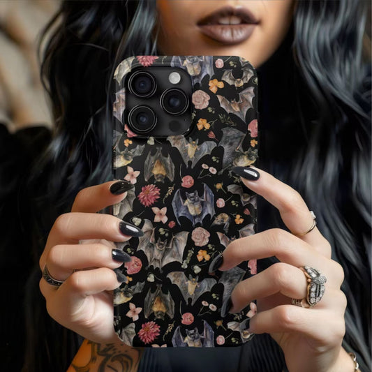 Floral Watercolor Bats Tough Phone Case