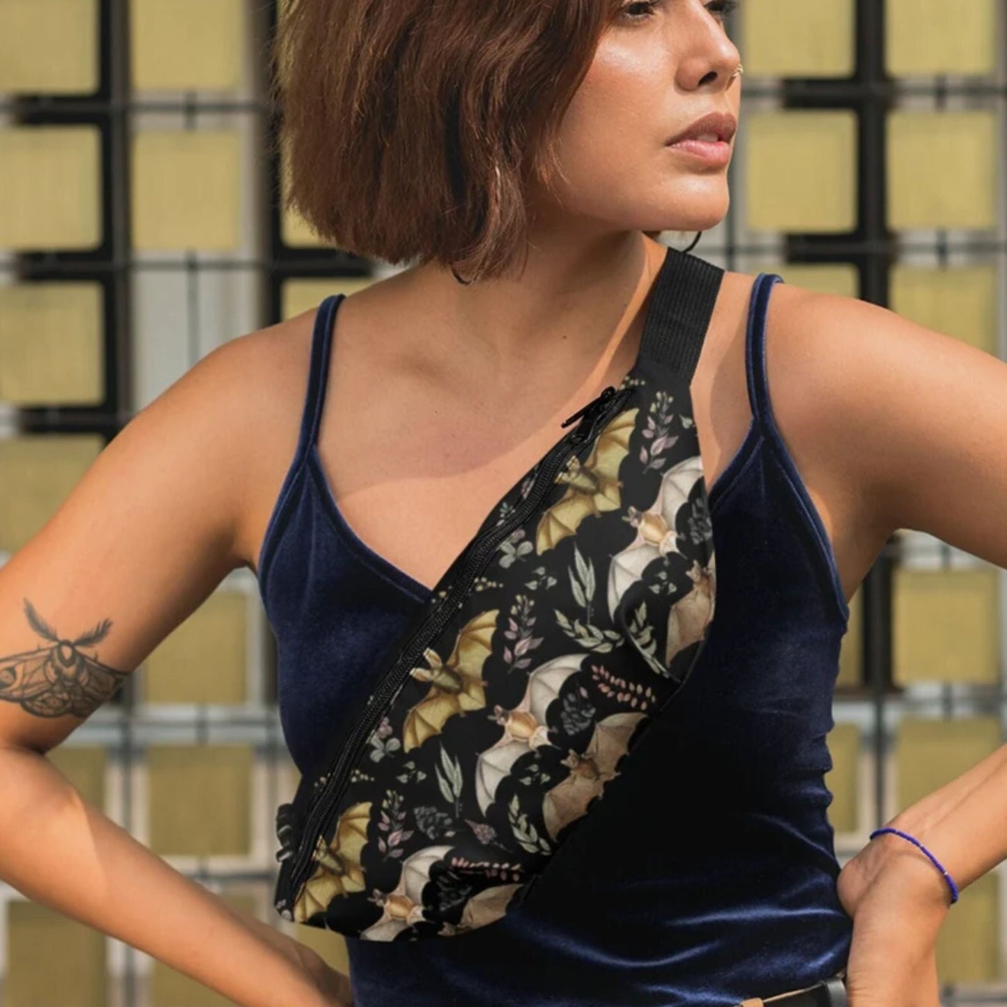 Botanical Bats Gothic Belt Bag