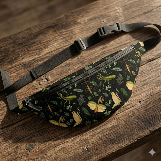 Botanical Praying Mantis Belt Bag