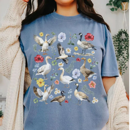 Cute Floral Goose T-Shirt