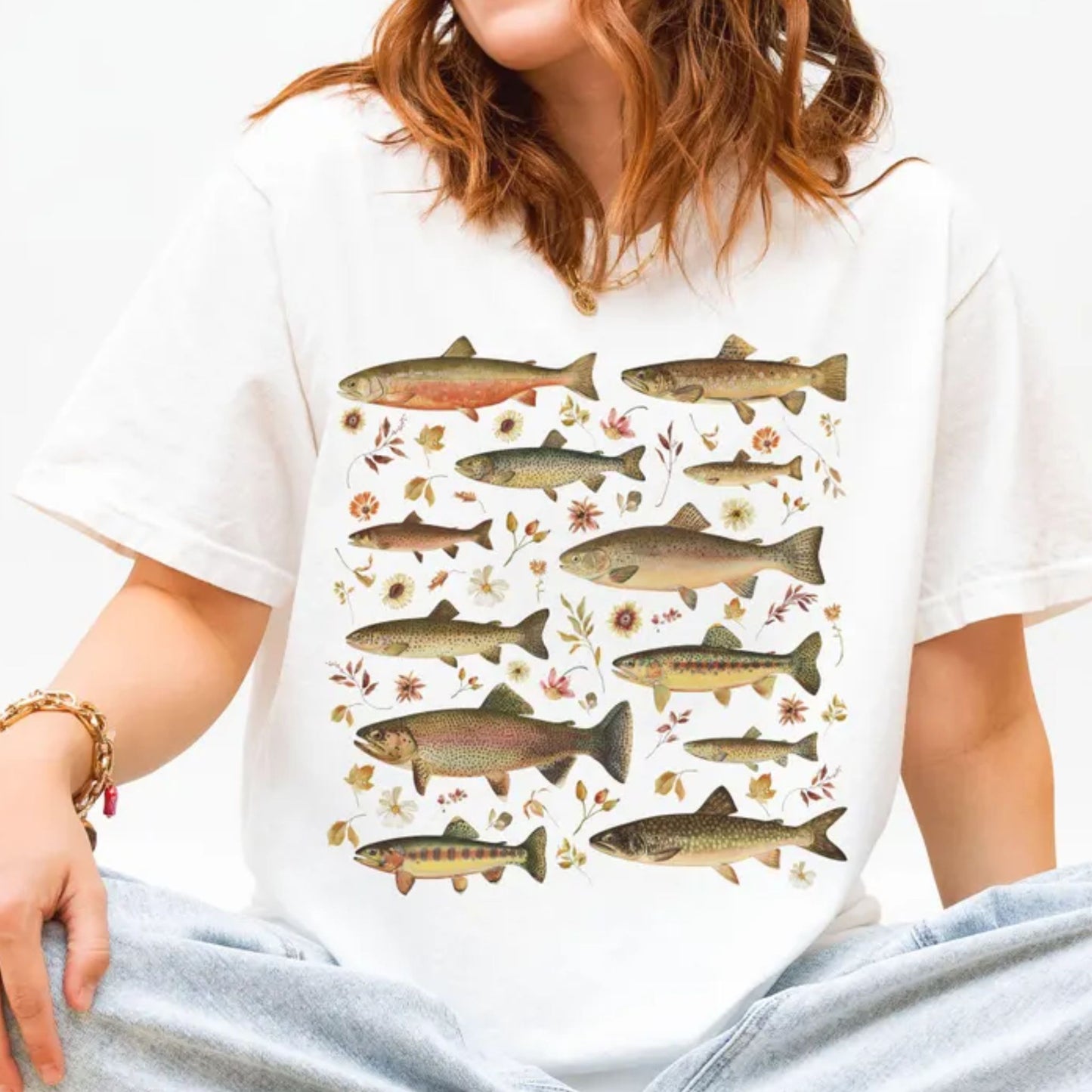 Vintage Trout Botanical T-Shirt