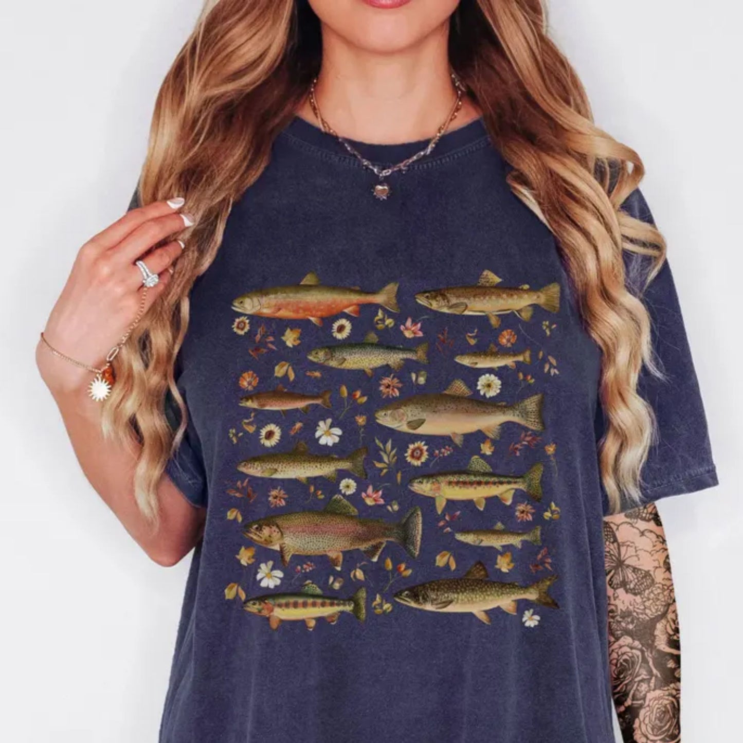 Vintage Trout Botanical T-Shirt