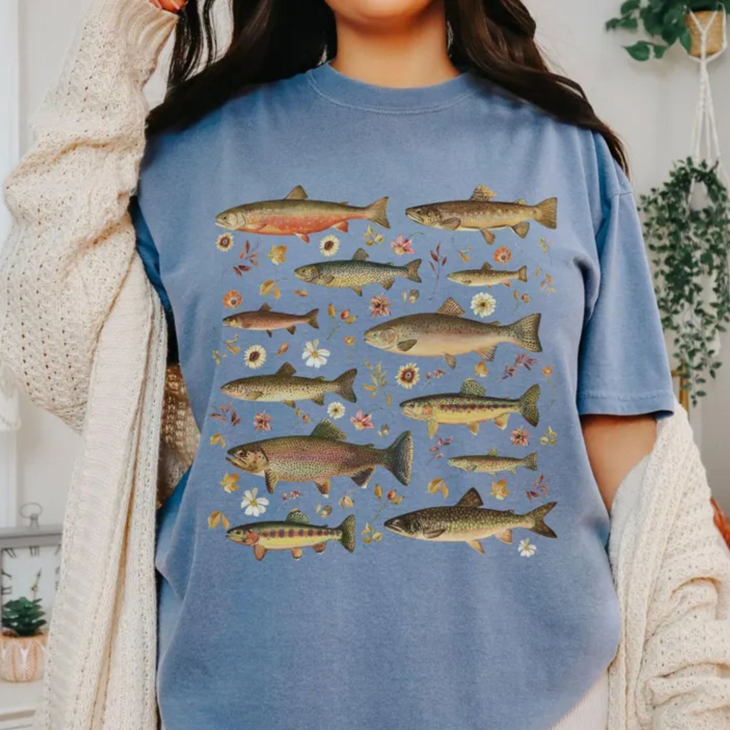 Vintage Trout Botanical T-Shirt