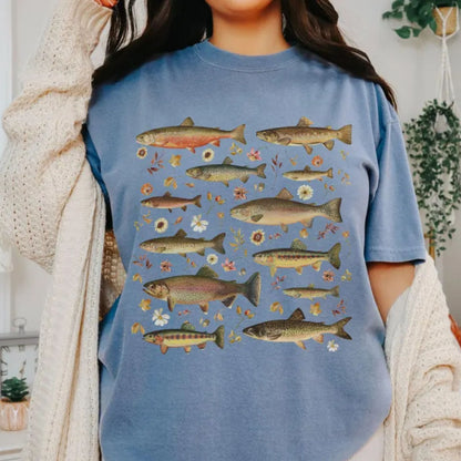 Vintage Trout Botanical T-Shirt