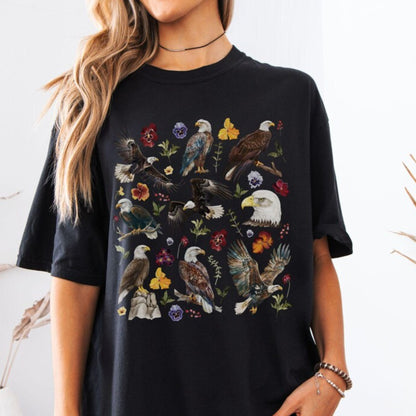 Floral Bald Eagle T-Shirt