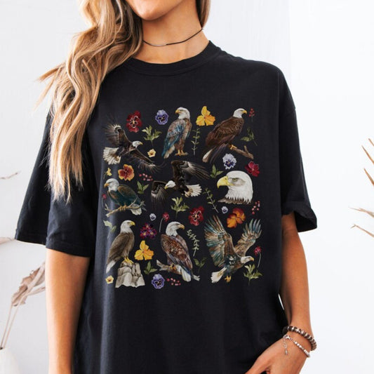 Floral Bald Eagle T-Shirt