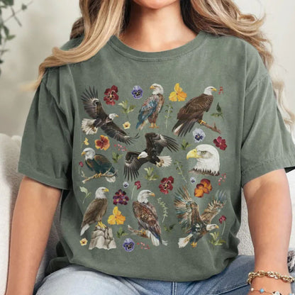 Floral Bald Eagle T-Shirt