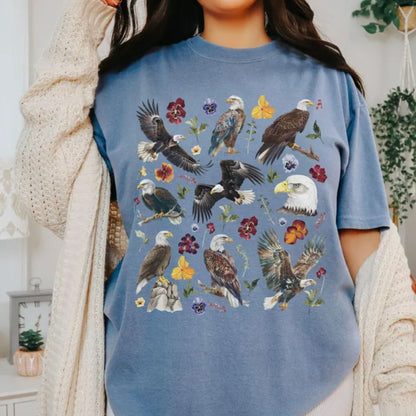 Floral Bald Eagle T-Shirt