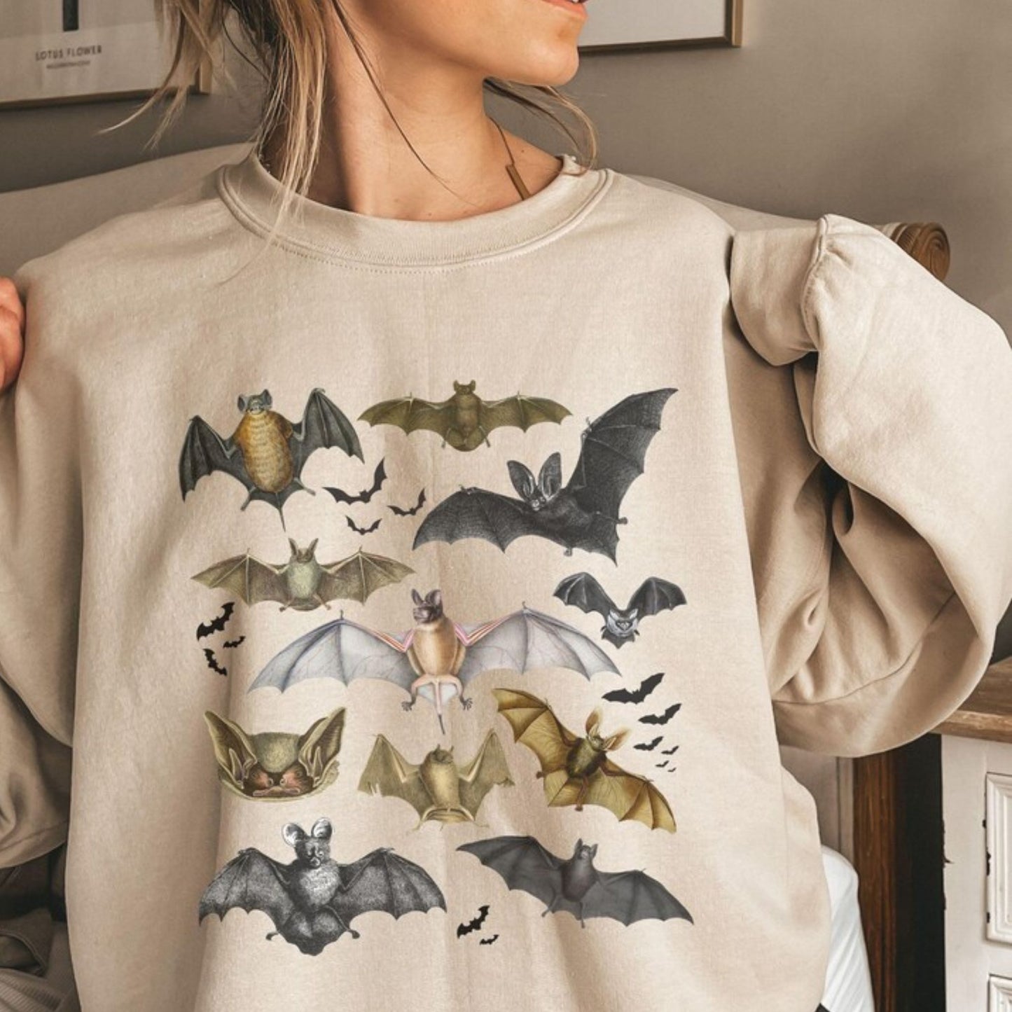 Vintage Bats Collage Sweatshirt