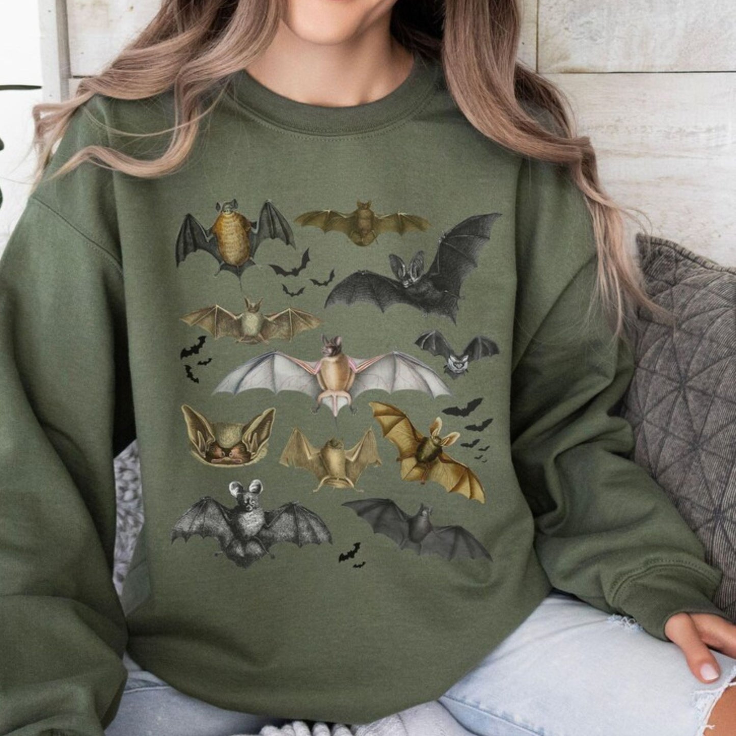 Vintage Bats Collage Sweatshirt