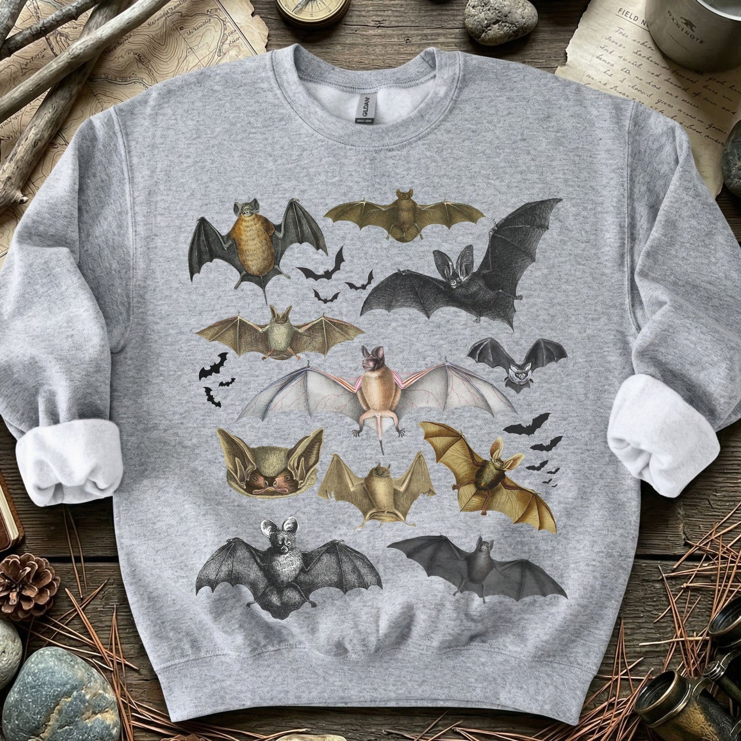 Vintage Bats Collage Sweatshirt