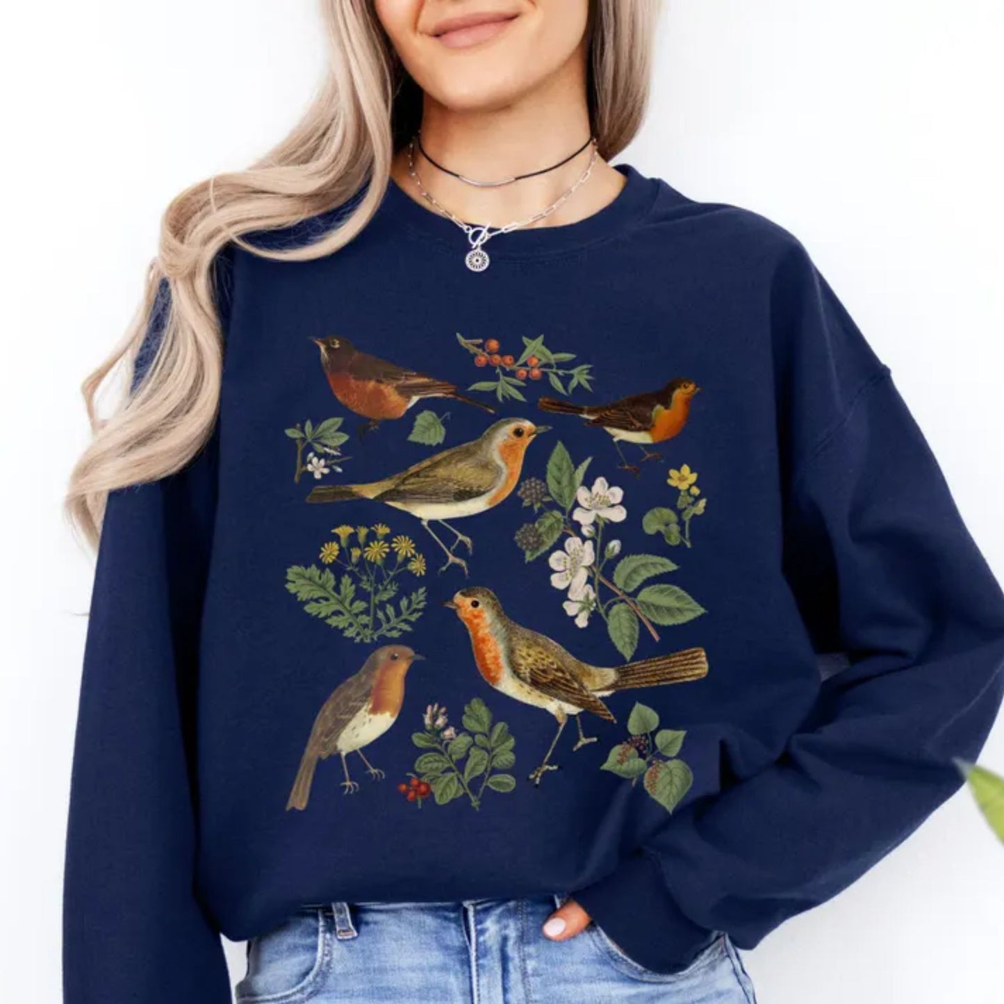 Vintage Red Robin Bird Sweatshirt