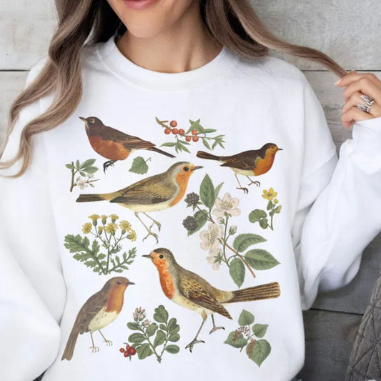 Vintage Red Robin Bird Sweatshirt
