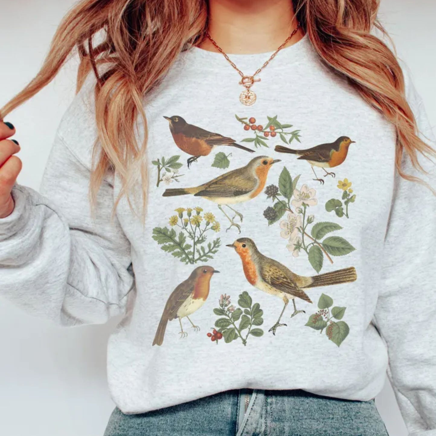 Vintage Red Robin Bird Sweatshirt