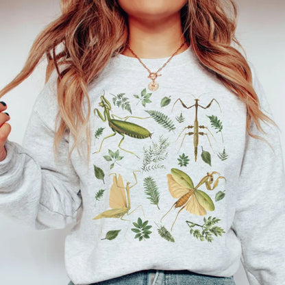 Botanical Praying Mantis Sweatshirt
