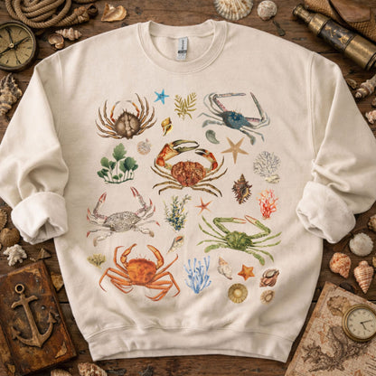 Vintage Crab Ocean Creature Sweatshirt