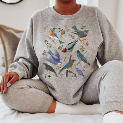 Botanical Bluebirds Sweatshirt