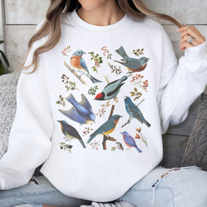 Botanical Bluebirds Sweatshirt