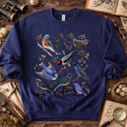 Botanical Bluebirds Sweatshirt