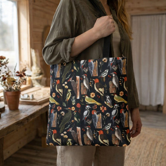 Woodland Woodpecker Reusable Tote Bag