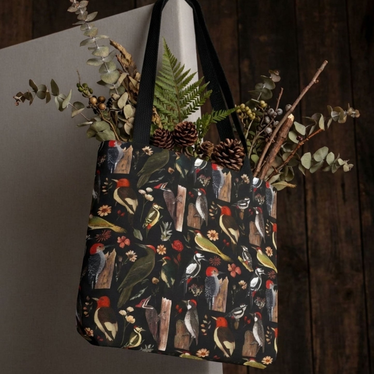Woodland Woodpecker Reusable Tote Bag