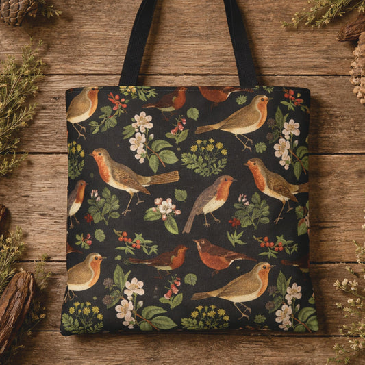 Vintage Red Robin Reusable Tote Bag