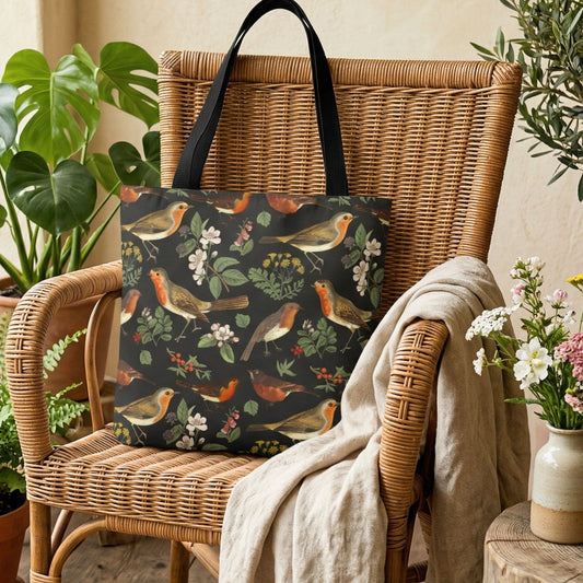 Vintage Red Robin Reusable Tote Bag