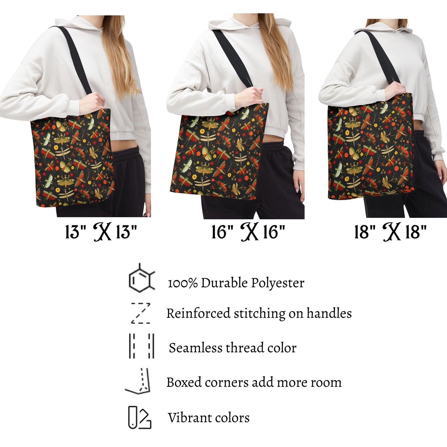 Celestial Praying Mantis Reusable Tote Bag