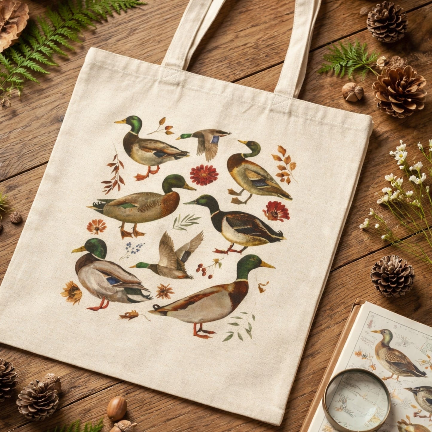 Mallard Duck Canvas Tote