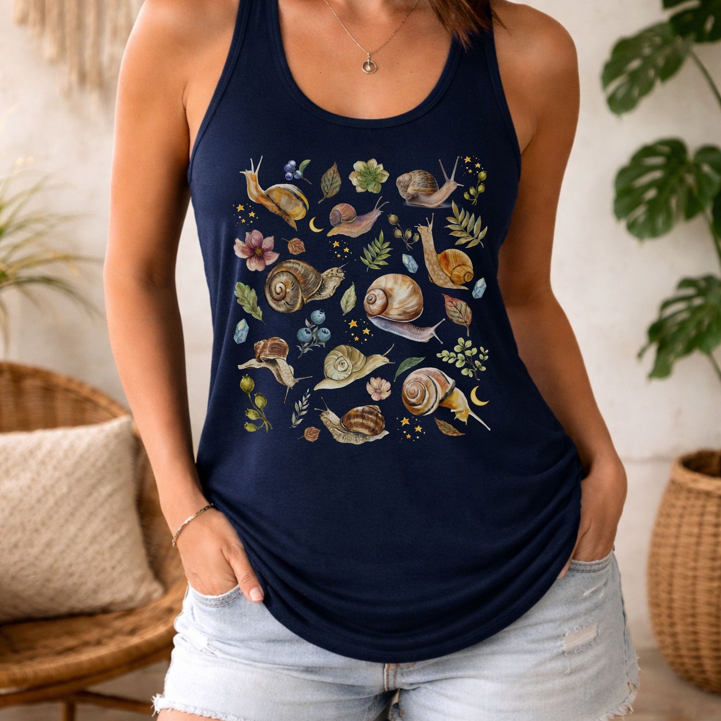 Celestial Snail Racerback Tank Top