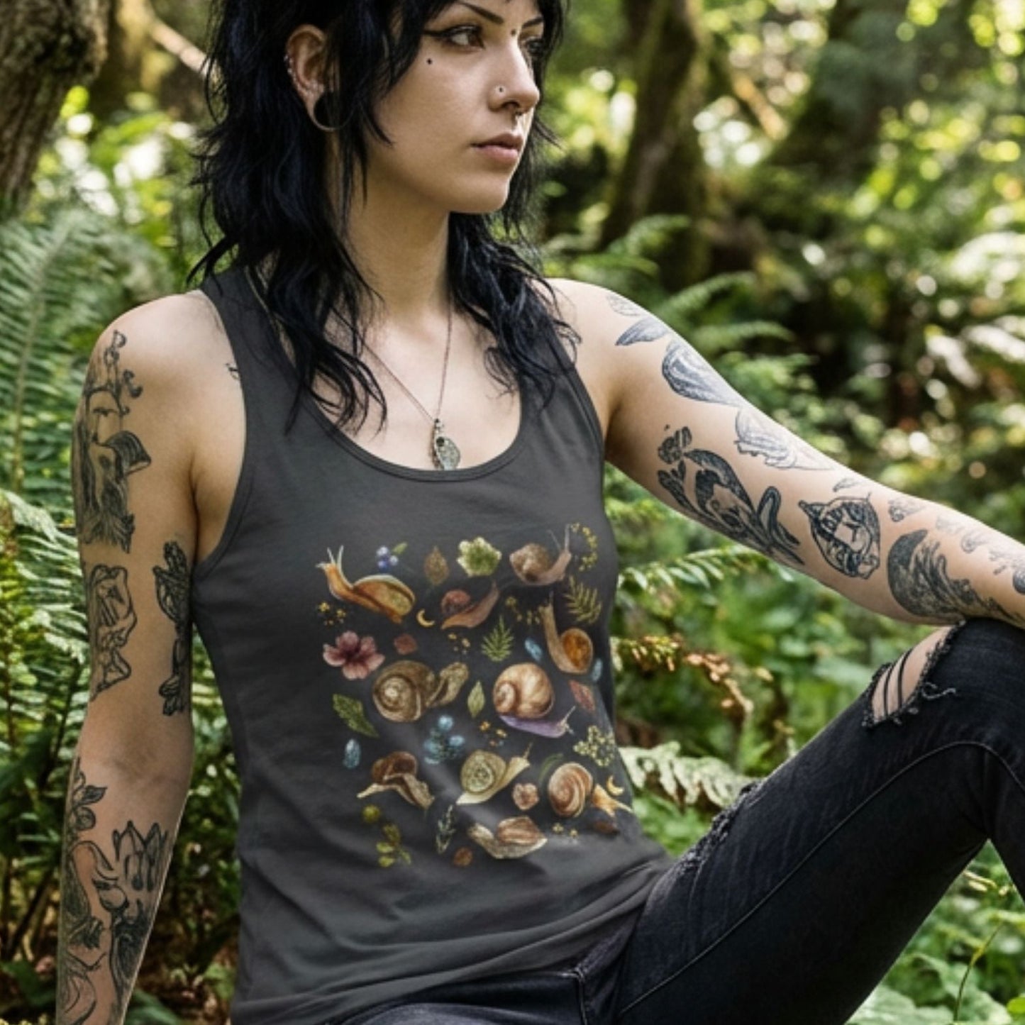 Celestial Snail Racerback Tank Top