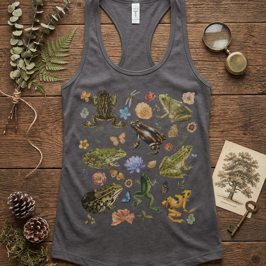 Floral Frog Racerback Tank Top