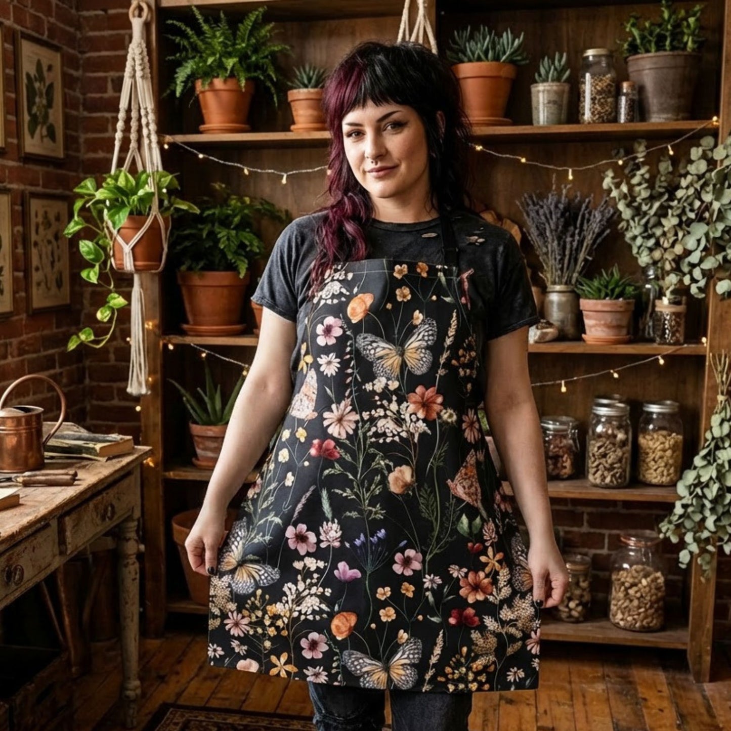 Delicate Wildflower Apron