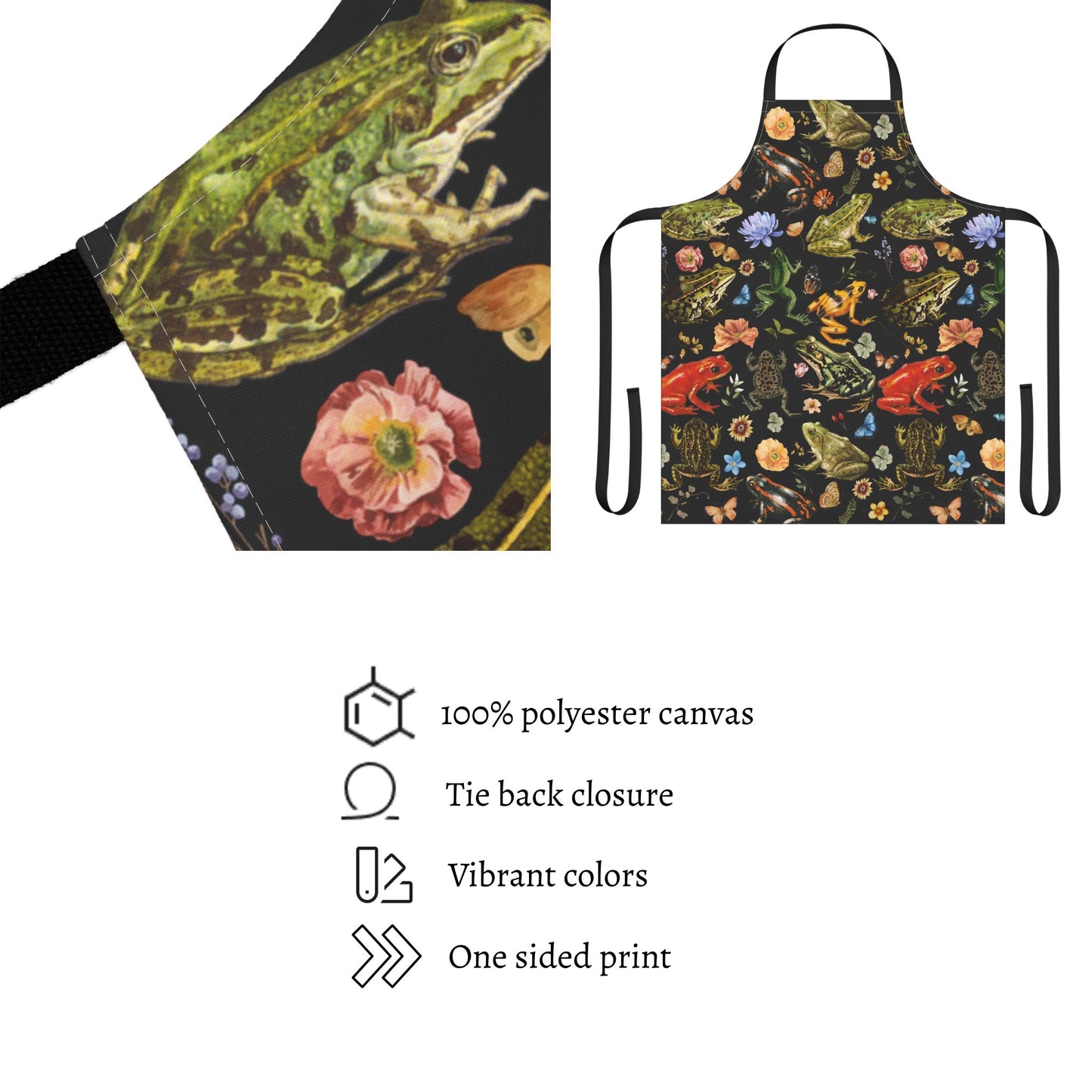 Floral Frog Apron
