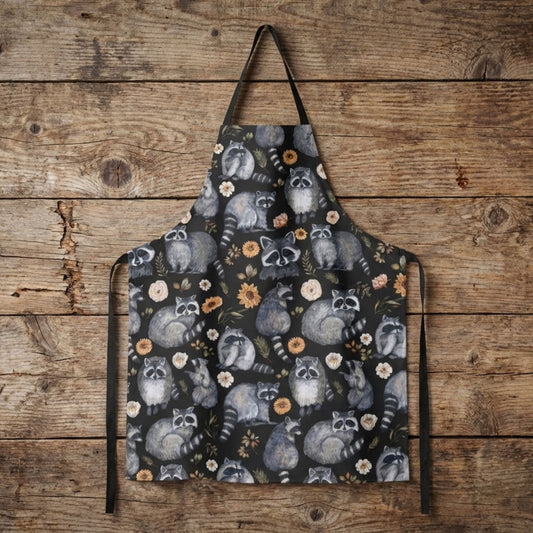 Floral Raccoon Apron