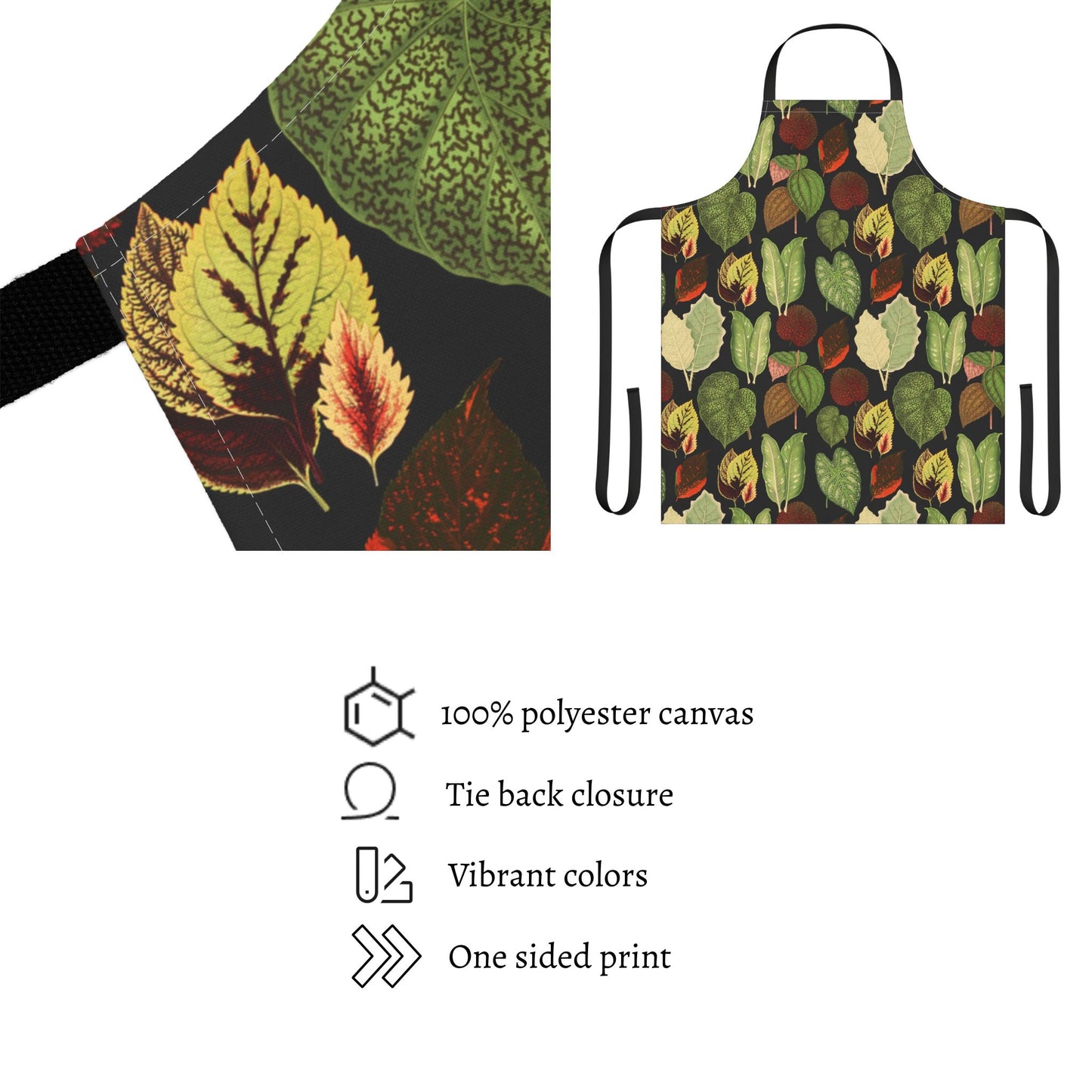 Vintage Botanical Leaves Apron