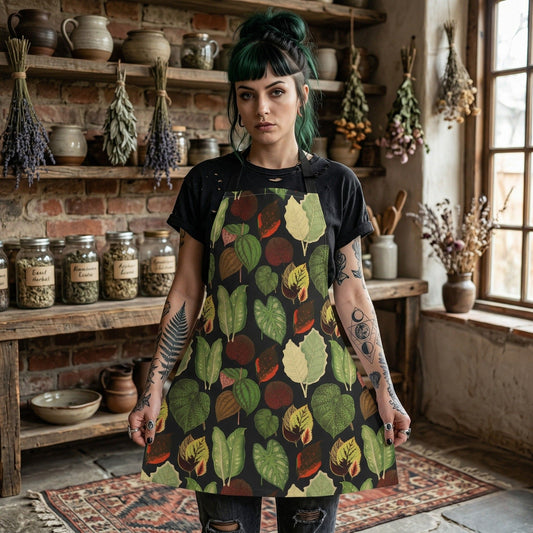 Vintage Botanical Leaves Apron