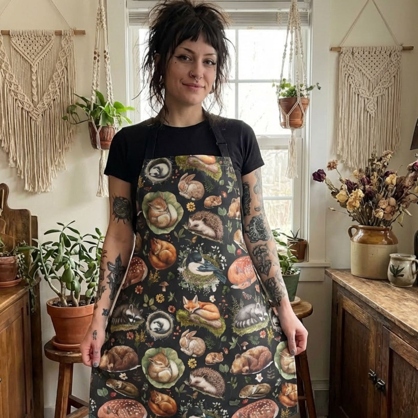 Woodland Sleeping Animals Apron