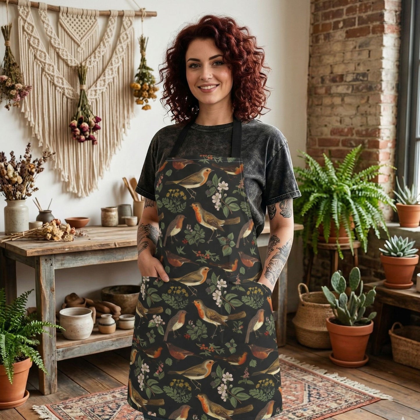 American Robin Birds Apron