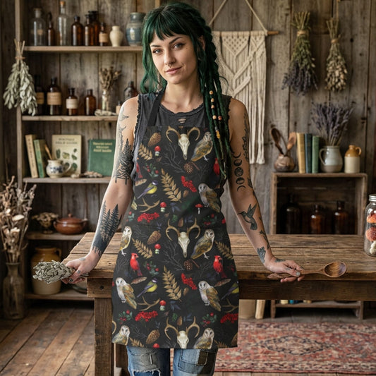 Winter Woodland Witchy Apron