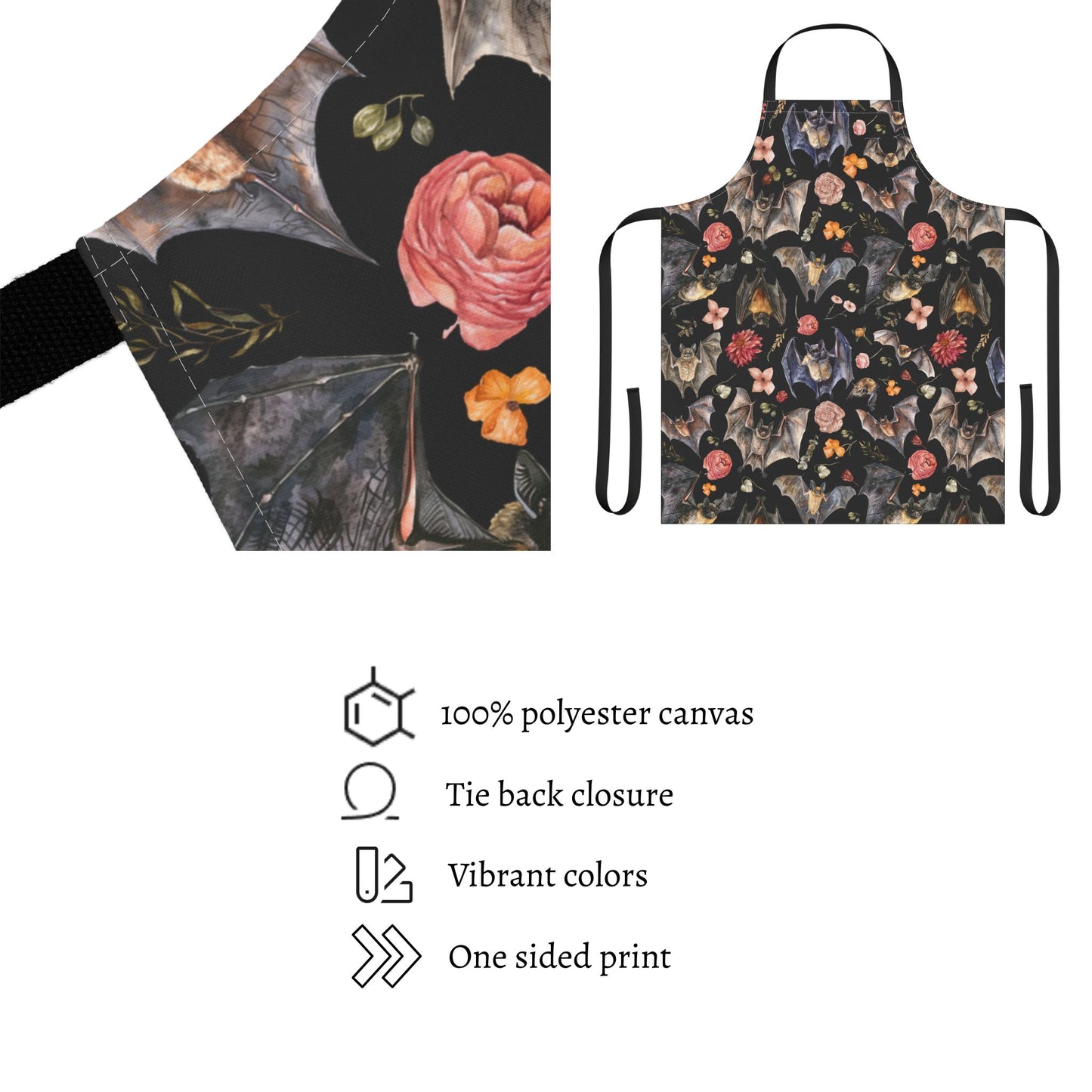Floral Bats Apron