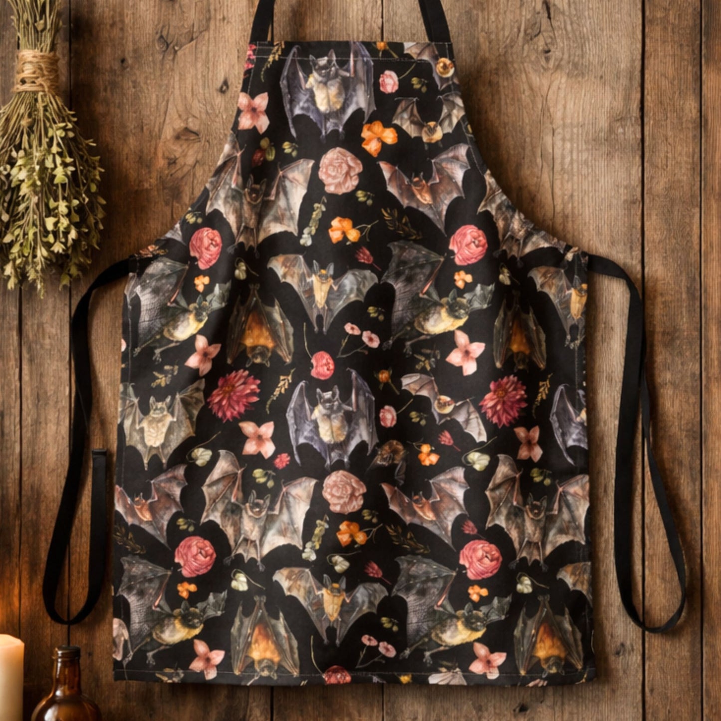 Floral Bats Apron