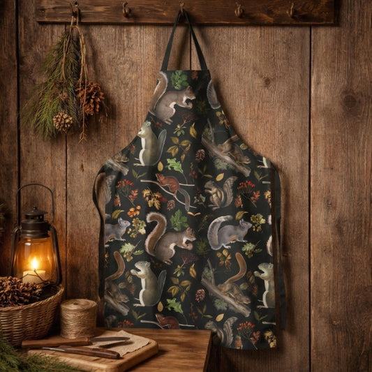 Vintage Squirrels Apron