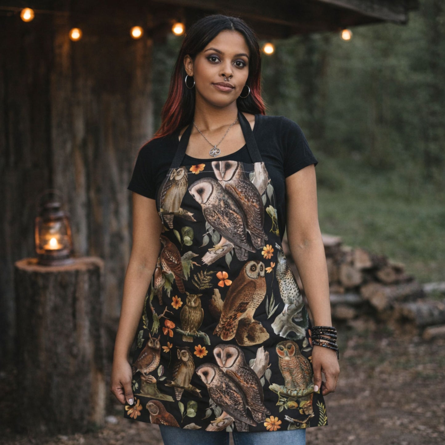 Vintage Barn Owls Apron