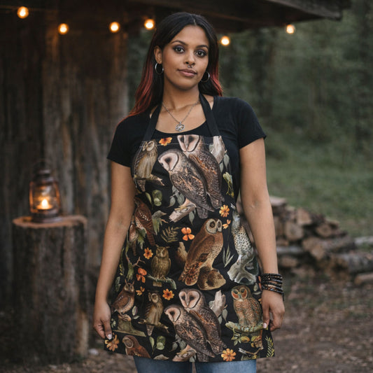 Vintage Barn Owls Apron