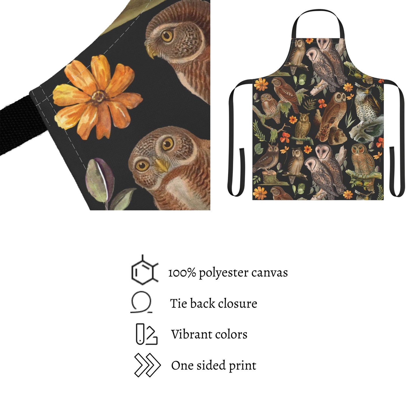 Vintage Barn Owls Apron