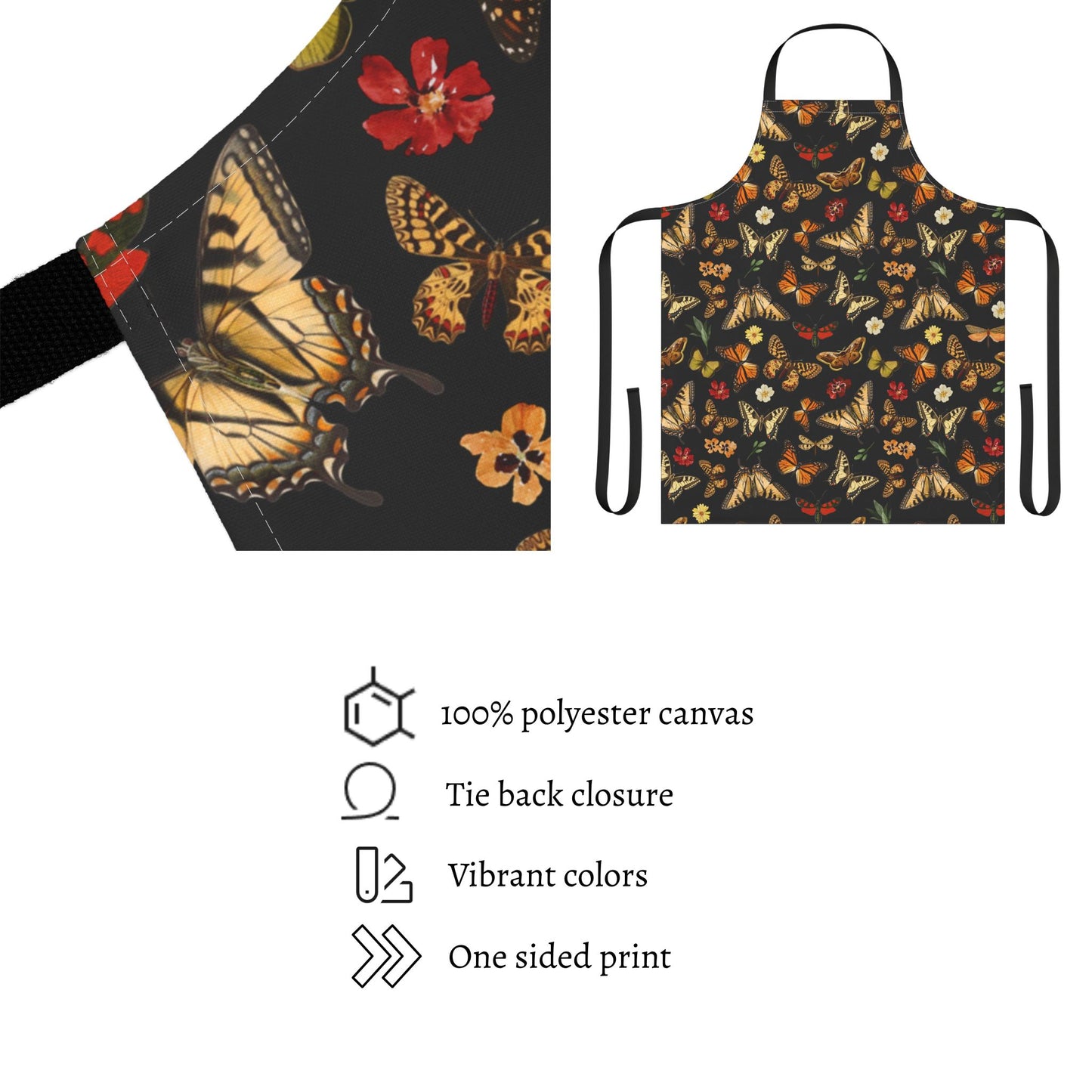 Vintage Butterfly and Moth Apron
