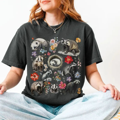 Floral Badger T-Shirt