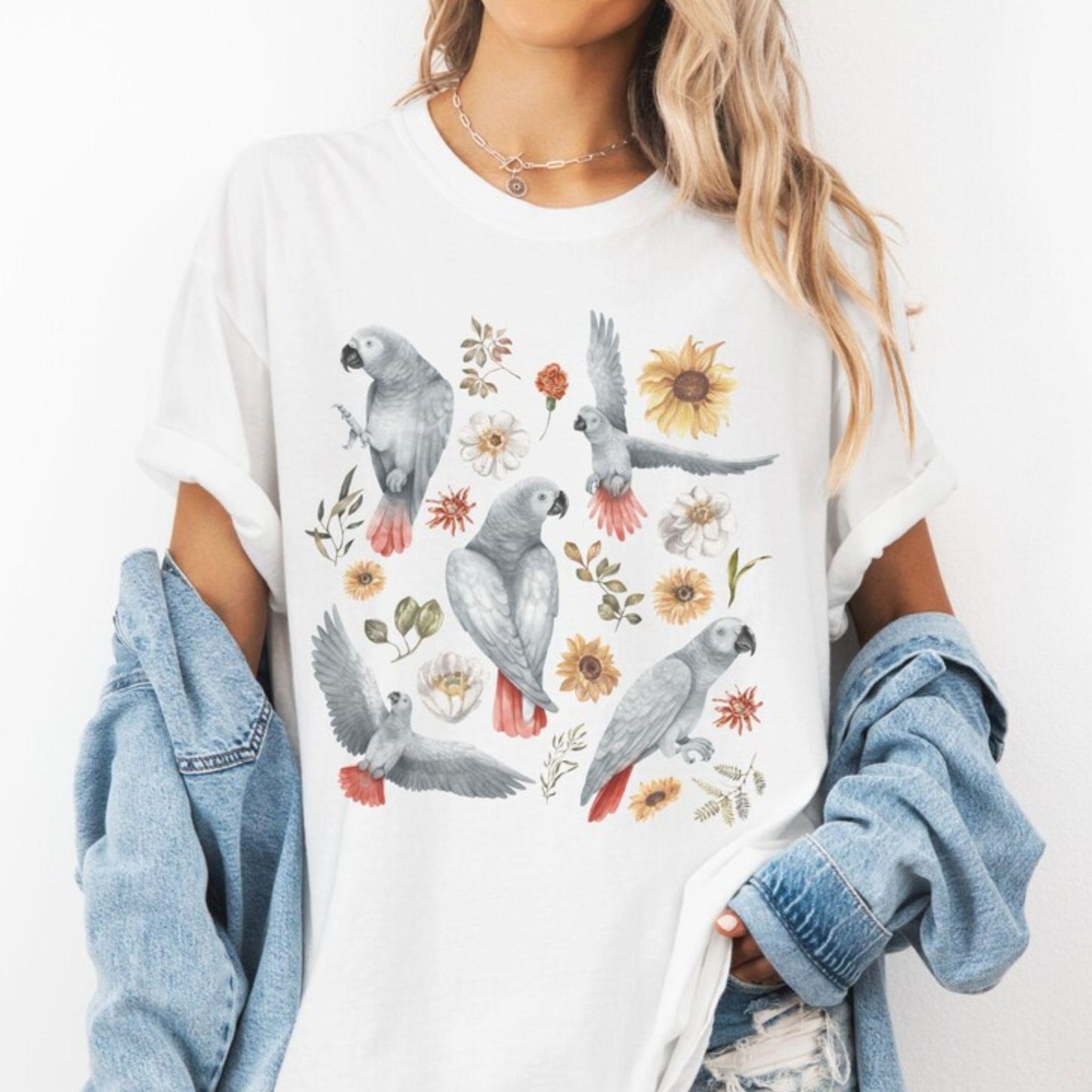African Grey Parrot T-Shirt