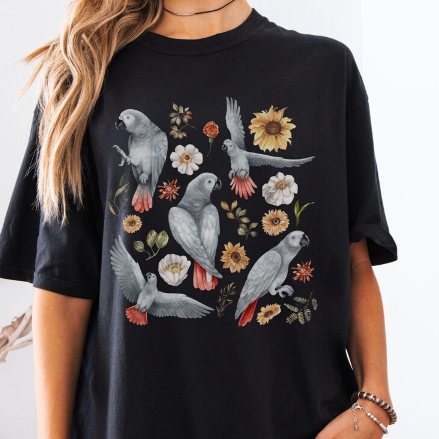 African Grey Parrot T-Shirt